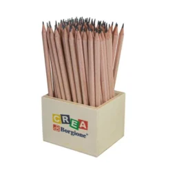 Matite esagonali naturali borgione hb - 96 pz barattolo