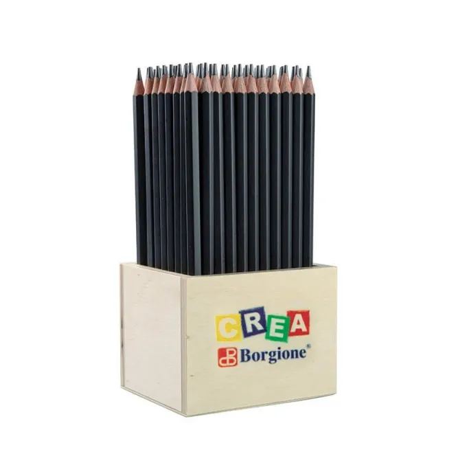 Matite grafite borgione esagonali laccate hb 96 pz barattolo