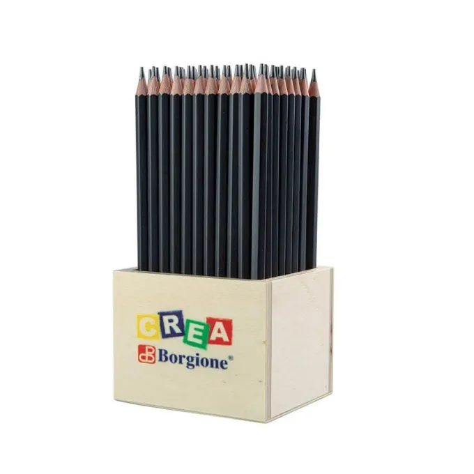 Matite grafite borgione esagonali laccate hb 96 pz barattolo