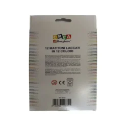 Matitoni colorati laccati esagonali borgione - 12 pezzi