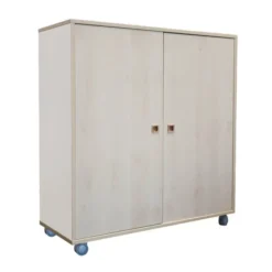 Mobile 2 ante cam premium struttura b.latte cm 114h ruote