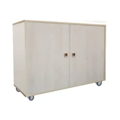Mobile 2 ante cam premium struttura b.latte cm 79h ruote