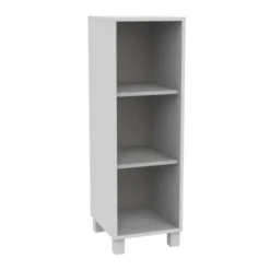 Mobile colonna bianco latte 3 vani - base con piedino h 114