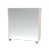 Mobile con specchio - betulla 3 vani - base con ruote