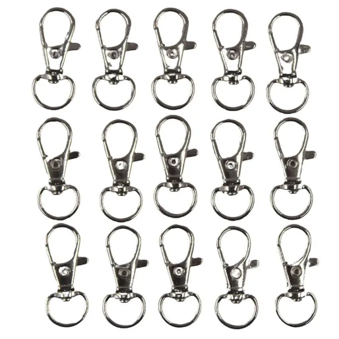 Moschettoni portachiavi 10 pezzi