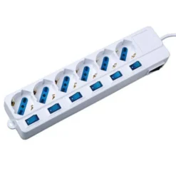 Multipresa 6 posti con interruttori individuali
