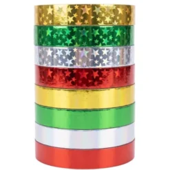 Nastri metallizzati per addobbi di natale - 8 pezzi