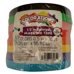 Nastro adesivo in carta 8 colori cm 1.3x55m
