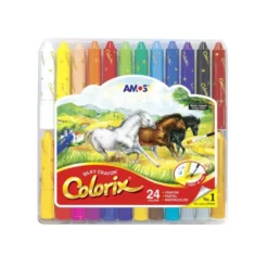 Pastelli a cera-extra morbidi in stick - 24 pz 24 col