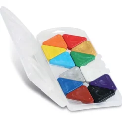 Pastelli a cera triangoli magici - 12 pezzi 12 colori