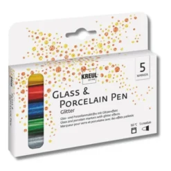 Pennarelli glitter per vetro e ceramica - 5 pezzi