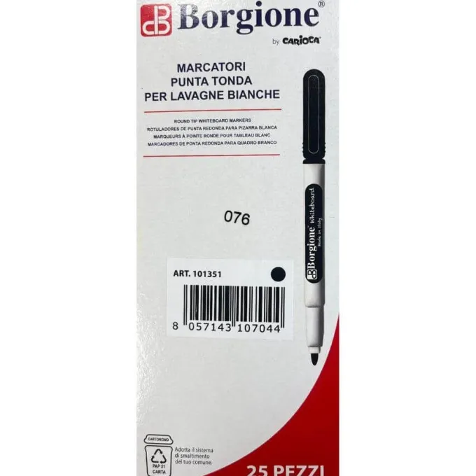 Pennarelli per lavagna bianca - 25 pezzi colore nero