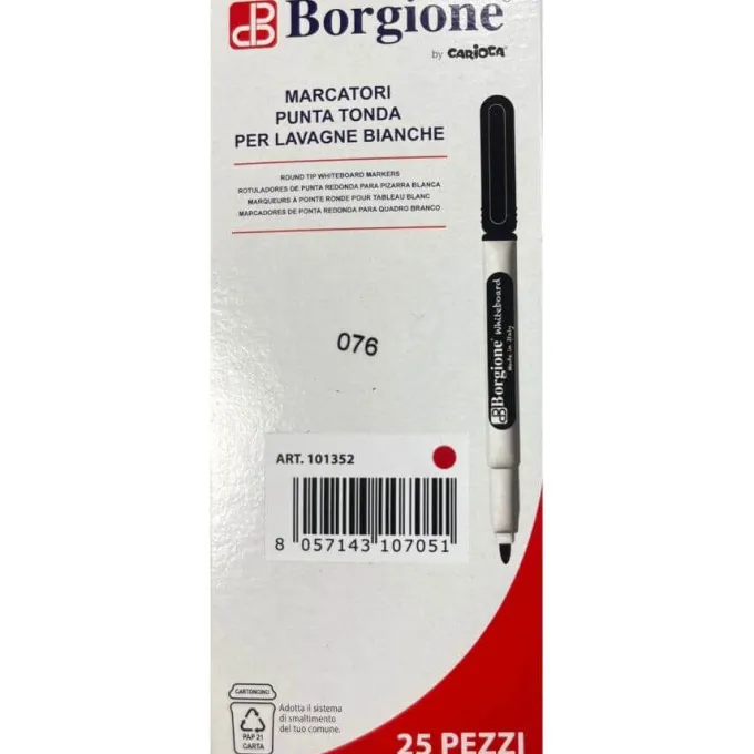 Pennarelli per lavagna bianca - 25 pezzi colore rosso