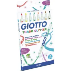 Pennarelli turbo glitter giotto - 8 colori
