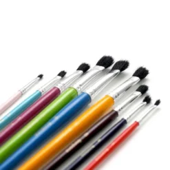 Pennelli colorati punta piatta borgione - 9 pezzi assortiti
