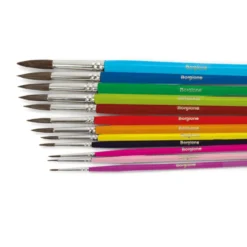 Pennelli colorati punta tonda borgione - 6 pezzi assortiti