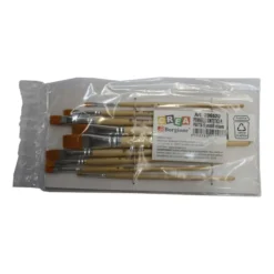 Pennelli sintetici punta piatta borgione - 9 pezzi assortiti