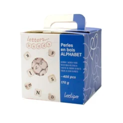 Perle in legno alfabeto - 400 pezzi