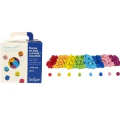 Perle in legno colorate - alfabeto