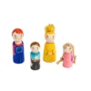Personaggi in legno da decorare - famiglia 8 pezzi