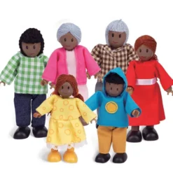 Personaggi per casa della bambole famiglia afro americana