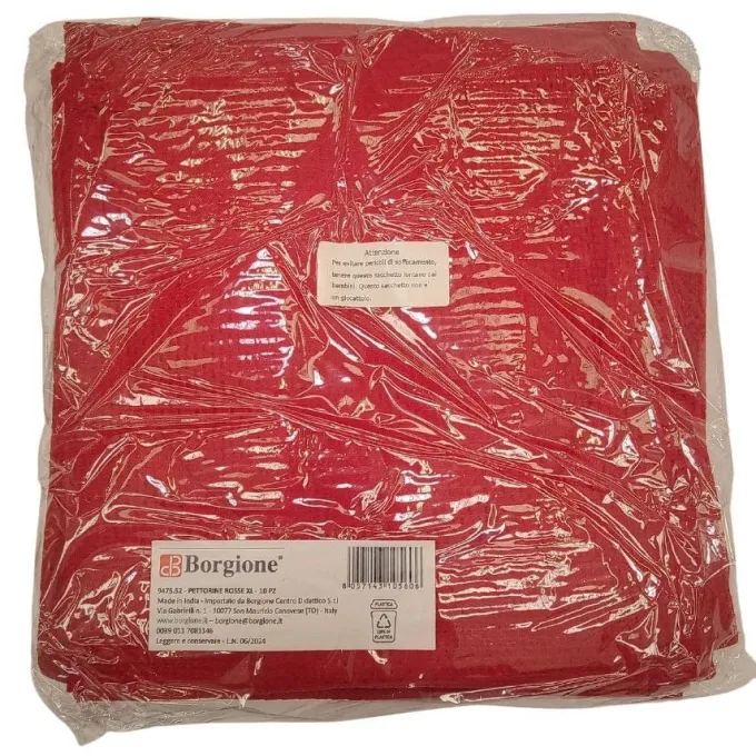 Pettorine rosse 10 pezzi - taglia xl