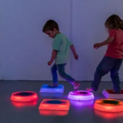 Piastrelle luminose tonde e quadrate - 6 pezzi