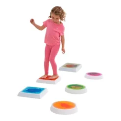 Piastrelle luminose tonde e quadrate - 6 pezzi