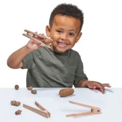 Pinzette in legno per motricità fine