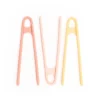 Pinzette in silicone giallo corallo - 3 pezzi