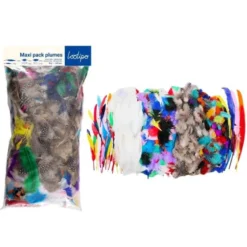 Piume e piumette assortite - 1000 pezzi