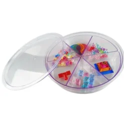 Playtray borgione trasparente 6 spicchi con coperchio