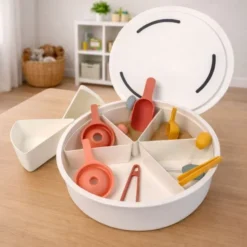 Playtray borgione - vassoione 6 spicchi con coperchio
