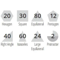 Polydron set geometria per la scuola - 266 pz + goniometro