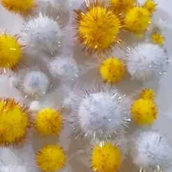 Pompon oro e argento - 100 pezzi