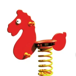 Pony a molla con piastra da ancorare al suolo