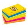 Post-it super sticky cm 7.6x12.7 - 6 pezzi colori rio