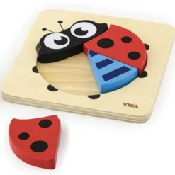 Puzzle a colori coccinella