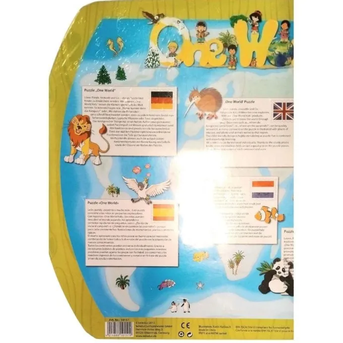 Puzzle del mondo con cornice - 21 pezzi