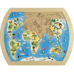 Puzzle del mondo con cornice - 21 pezzi
