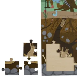 Puzzle sotto sopra foresta