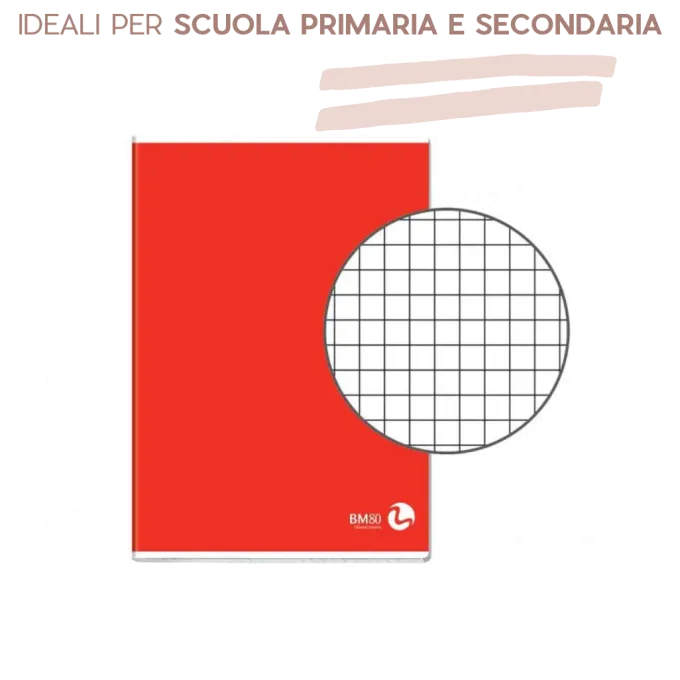 Quaderni a5 quadretti mm 4 - 10 pezzi