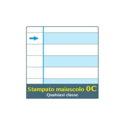 Quaderni maxi a4 per disgrafia 100 gr - rigo c - 6 pezzi