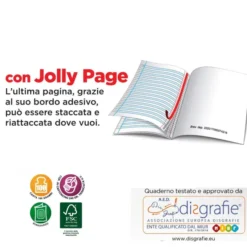 Quaderno maxi a4 per disgrafia 100 gr - rigo b - 6 pezzi