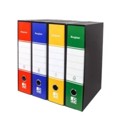 Raccoglitori con custodia dorso cm 8 - 4 pezzi in 4 colori