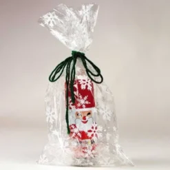 Sacchetti trasparenti decorati - natale cm 20x35 h