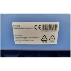 Sedia ergonomica blu cm 35.5h