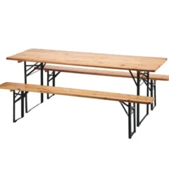 Set birreria - tavolo con 2 panche in legno
