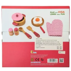 Set cucina in legno - 9 pezzi