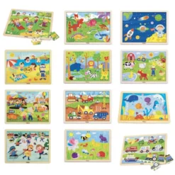 Set di 12 puzzle da 24 pezzi